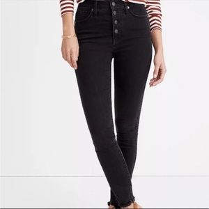Madewell 9 inch high rise skinny button fly 27